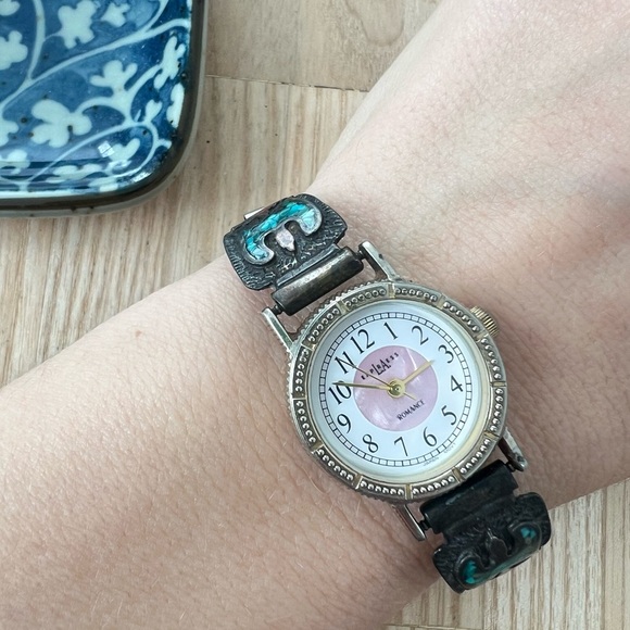 VTG LA Express ladies southwestern Sterling silver eagle watch NEW BATTERY main image 11